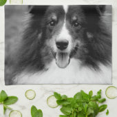 Uw aangepaste foto- en faux-marmertextuur met roze theedoek (Gevouwen)