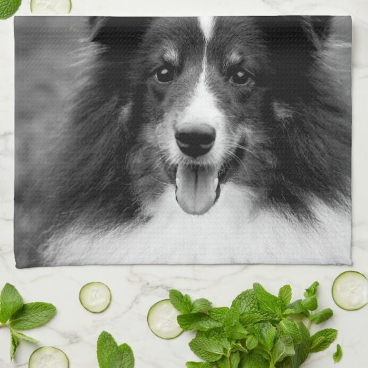 Uw aangepaste foto- en faux-marmertextuur met roze theedoek (Gevouwen)