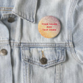 Uw aangepaste foto en tekst gepersonaliseerde knop ronde button 5,7 cm (In situ)