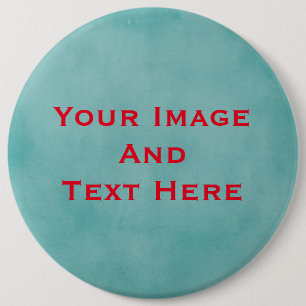 Uw aangepaste foto en tekst gepersonaliseerde knop ronde button 6,0 cm