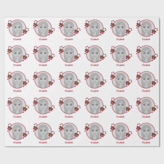 Uw aangepaste foto met feestelijke snoepjes en naa cadeaupapier (Vlak)