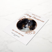 Uw aangepaste foto met feestelijke snoepjes en tek folie feestdagenkaart (Gedraaid)