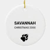 Uw aangepaste foto met petten en tekst keramisch ornament (Achterkant)