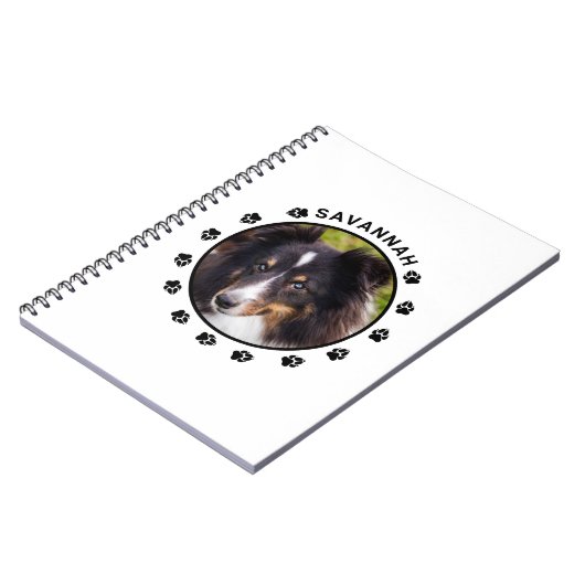 Uw aangepaste foto met petten en tekst notitieboek (Linkerzijde)