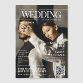 Uw aangepaste foto | Tijdschrift Hoesje Unique Wed Magnetische Uitnodiging (Voorkant)