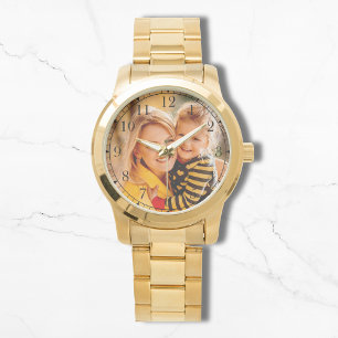 Uw aangepaste foto toevoegen Sjabloon Horloge
