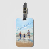 Uw aangepaste fotokofferlabel met gepersonaliseerd bagagelabel (Voorkant (verticaal))