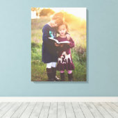 Uw aangepaste fotoportret verpakte canvas muurkuns (Insitu (Houten vloer))