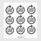 Uw aangepaste gepersonaliseerde bedrijfslogo sticker (Vel)