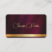 Uw aangepaste gouden scriptnaam tekst afgeronde ho visitekaartje (Voorkant)