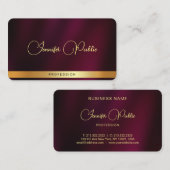 Uw aangepaste gouden scriptnaam tekst afgeronde ho visitekaartje (Voorkant / Achterkant)