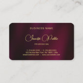 Uw aangepaste gouden scriptnaam tekst afgeronde ho visitekaartje (Achterkant)