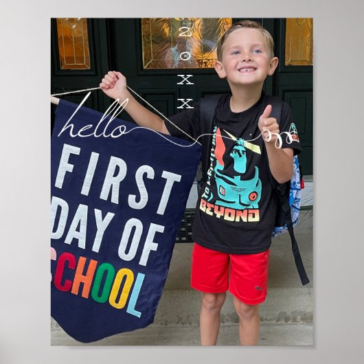 Uw aangepaste Hallo van 8 x 10 inch en jaar Poster (Voorkant)