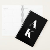 Uw aangepaste Initialen zwart-wit Planner (Display)