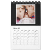 UW aangepaste kalender voor foto's en monogram (Feb 2027)