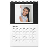 UW aangepaste kalender voor foto's en monogram (Mar 2027)