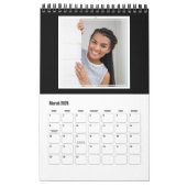 UW aangepaste kalender voor foto's en monogram (Mar 2026)