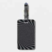 Uw aangepaste kalm Gezegde op zwarte rand Bagagelabel (Achterkant verticaal)