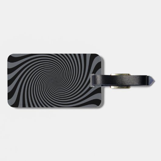 Uw aangepaste kalm Gezegde op zwarte rand Bagagelabel (Achterkant horizontaal)