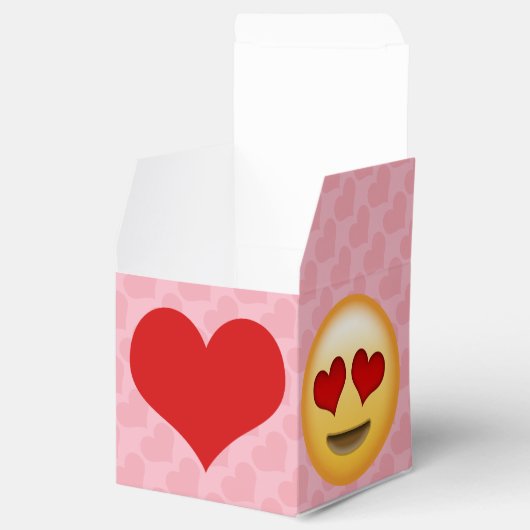 Uw aangepaste kleur, Emoji Love Gift Bedankdoosjes (Geopend)