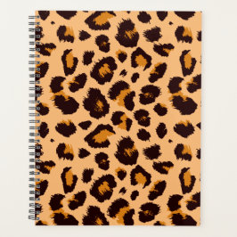 Uw aangepaste kleur, Faux Leopard Print Design Planner