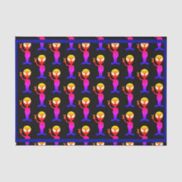 Uw aangepaste kleurenseciFi Rainbow Alien Vredesbo Tissuepapier