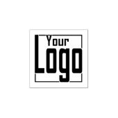 Uw aangepaste Logo - 1" Vierkant - Loyalty Kaart Rubberstempel (Afrduk)