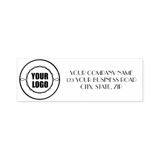 Uw aangepaste Logo-adres van het bedrijf Zelfinktende Stempel (Design)