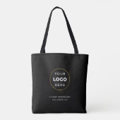 Uw aangepaste Logo-bedrijf zwart Tote Bag (Achterkant)