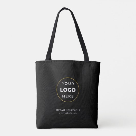 Uw aangepaste Logo-bedrijf zwart Tote Bag (Achterkant)