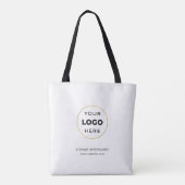 Uw aangepaste Logo Business White Tote Bag (Achterkant)