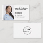 Uw aangepaste logo en moderne fotoprofessional visitekaartje (Voorkant / Achterkant)
