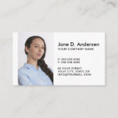 Uw aangepaste logo en moderne fotoprofessional visitekaartje (Voorkant)