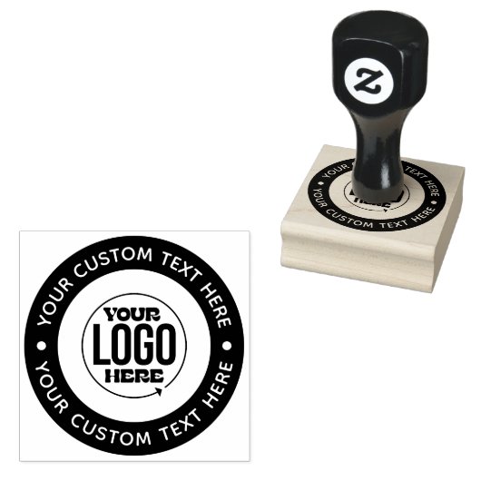 Uw aangepaste logo  Gepersonaliseerd monogram of t Rubberstempel (Gestempeld)