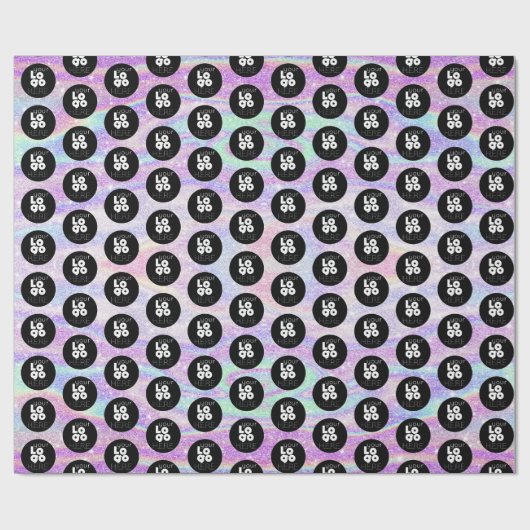 Uw aangepaste Logo Iridescent Glitter Wrapping Pap Cadeaupapier (Vlak)