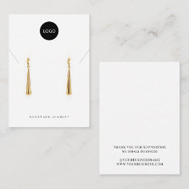 Uw aangepaste Logo merk Ketting oorbel display Informatiekaartje