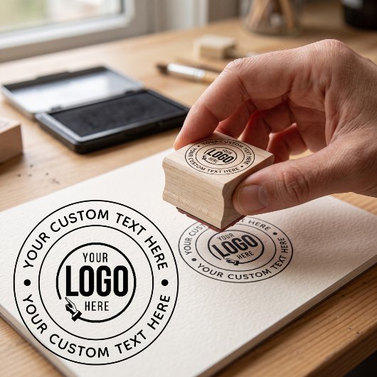 Uw aangepaste logo rubberen stempel
