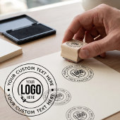 Uw aangepaste logo rubberen stempel