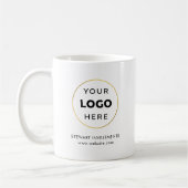 Uw aangepaste logo zakelijk wit koffiemok (Links)
