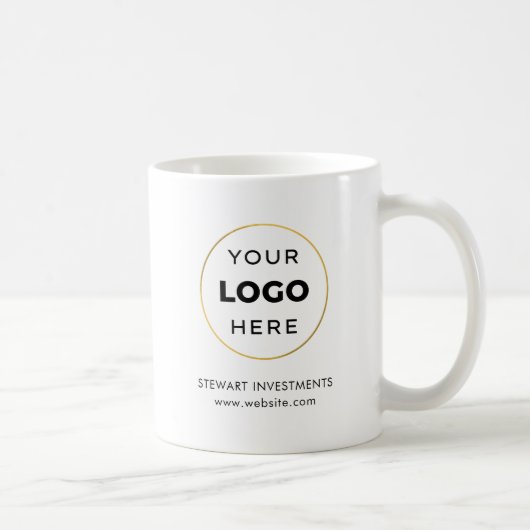 Uw aangepaste logo zakelijk wit koffiemok (Rechts)