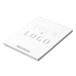 Uw aangepaste Logo zwart en witte achtergrond Notitieblok