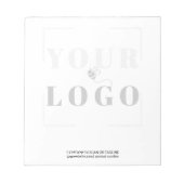 Uw aangepaste Logo zwart en witte achtergrond Notitieblok (Voorkant)