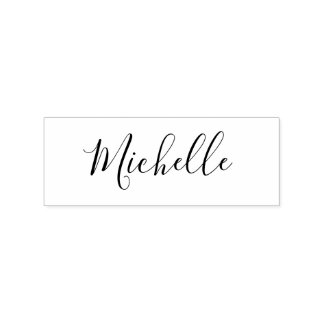 Uw aangepaste naam in elegante script lettertype rubberstempel