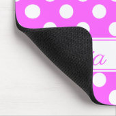 Uw aangepaste naam, roze en grote witte Stippen Muismat (Hoek)