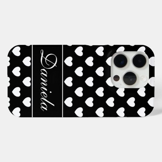 Uw aangepaste naam Sjabloon - Flashy zwart en wit Case-Mate iPhone Case (Achterkant (horizontaal))