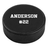 Uw aangepaste naamnummer - Kies achtergrondkleur Hockey Puck (3/4)