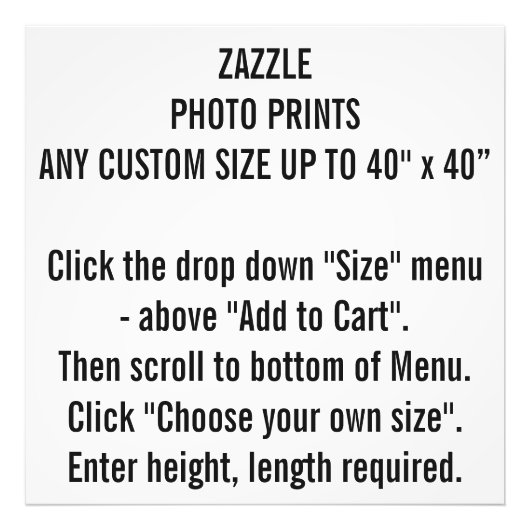 Uw aangepaste NullValue-fotouitbreiding Foto Afdruk (Voorkant)