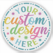 Uw aangepaste ontwerp hier Unisex Merch Sticker (Voorkant)