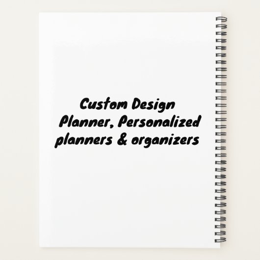 Uw aangepaste planner - door u ontworpen (Achterkant)