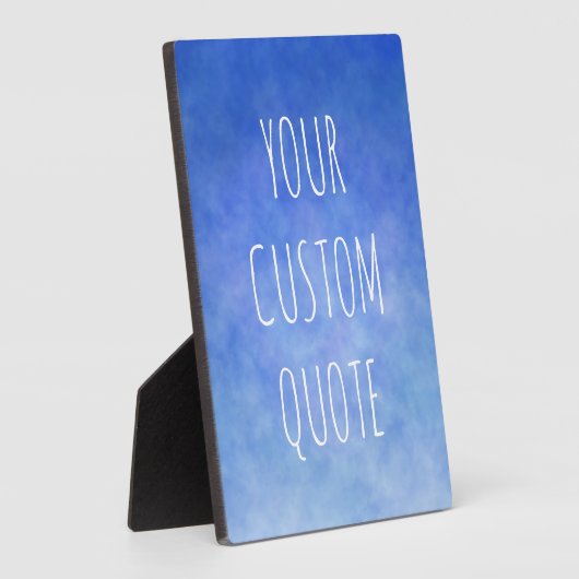 Uw aangepaste prijsopgave voor vreedzame blauw en fotoplaat (Zijkant)